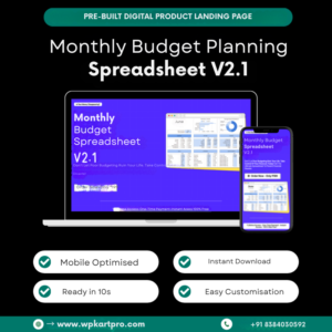 Landing Page – Monthly Budget Planning Spreadsheet V2.1
